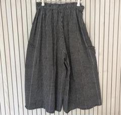 ヤンマ産業 YAMMA リネン キュロットパンツ 黒