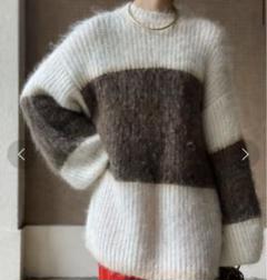 Ameri VINTAGE】MOHAIR BICOLOR LOOSE KNIT