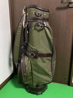 品質のいい 未使用‼️オロビアンコ キャディバック オリーブ カーキ 本革 ゴルフバッグ・キャディバッグ