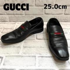 希少 GUCCI コインローファー レザー シェリーライン ブラック 25cm 希少 GUCCI コインローファー レザー シェリーライン ブラック