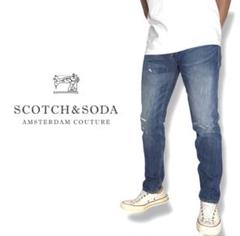 SCOTCH&SODA｜"TYE"ダメージリペアスリムテーパードデニム29×32のサムネイル