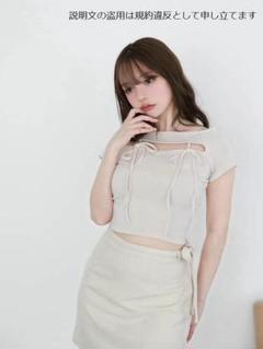 トップス andmary Bebe ribbon tops Ivory ANDMARY bebe ribbon tops Ivory
