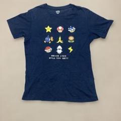 UNIQLO キッズ Tシャツ ネイビー ゲームデザイン
