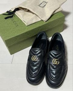 美品　GUCCI　ローファ　22 (5) 極美品 箱付】GUCCI ホースビットローファー 22-22.5cm レッド