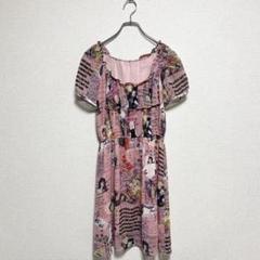 【美品】HYSTERIC GLAMOURグラフィックプリント ロングワンピースのサムネイル