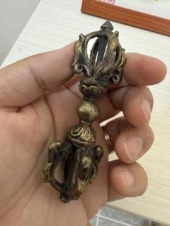 縁起物 チベット密教法具 ヴァジュラ・バジュラ・金剛杵・ドルジェ・五鈷杵