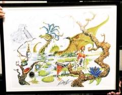 MTG ペンアート『パワー9/ドラゴン/沼』Dan Frazier