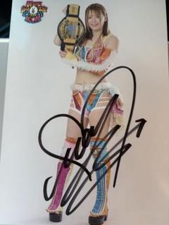 女子プロレス　マリーゴールド　直筆サイン入りアクリルパネル　岩谷麻優　① 女子プロレス マリーゴールド MARIGOLD 岩谷麻優 直筆サイン入り