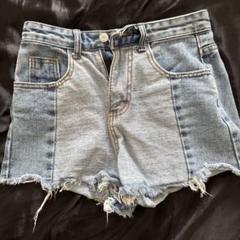 デニムショートパンツ Sサイズ フリンジヘム