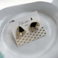 【Pfeiffer outlet】天然石の金継ぎ　イヤリング