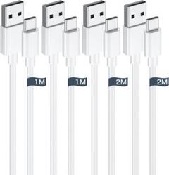 Cardill usb c ケーブル タイプc ケーブル 【1m/2m 各2本】