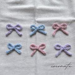 ハンドメイド リボン キーホルダー ピンク モコモコ
