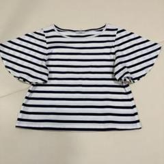 IÉNA ストライプ フレア袖 半袖Tシャツ