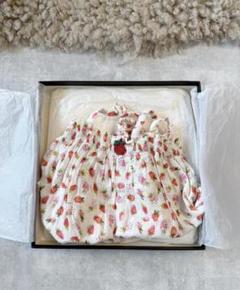 GUCCI】グッチ ベビー ロンパース いちご柄 9-12M 箱付き - メルカリ