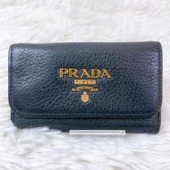 美品✨️ プラダ レザー　6連キーケース シボ革 ブラック　メタル　ロゴ ゴールド m27184427618_1.jpg?1743926637