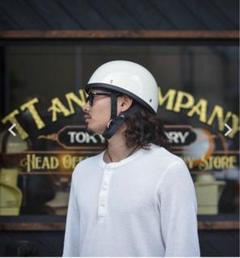 TT&CO イーグルロード　ハーフヘルメット　アイボリー EAGLE ROAD HALF HELMET IVORY WITH MINI VISOR IVORY - TT&CO
