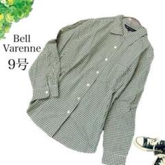 bellvarenne 長袖シャツ チェック柄 9号　M レギュラーカラー