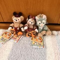 ぬいぐるみストラップ　ハロウィン2015ダッフィー  シェリーメイ　ジェラトーニ ぬいぐるみストラップ ハロウィン2015ダッフィー シェリーメイ