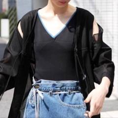PERVERZE パーバーズ キャミソール タンクトップ トップス PERVERZE（パーバーズ）の「Asymmetry Half Knit Top（タンク