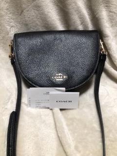 【美品】C1432 COACH ブラック ショルダー バッグ