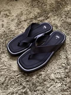 ZARA ブラック トングサンダル ストラップ スライダー 美品