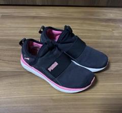 PUMA キッズスニーカー ブラック&ピンク 20cm