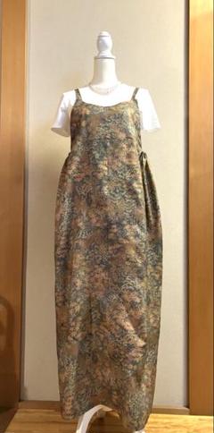 着物リメイクワンピース 大島紬