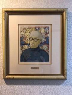レオナール・フジタ、エレーヌ・フランクの肖像、画集画、額付 レオナール・フジタ、エレーヌ・フランクの肖像、画集画、額付