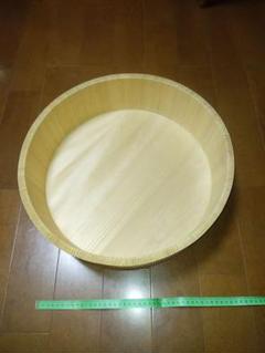 木製 円形桶 古道具 直径約62cm 高さ約36cm 深さ約20cm