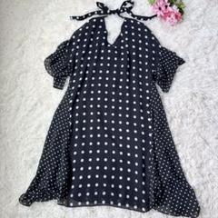 美品☆ GRACE Class　グレースクラス　ワンピース　フリル　ドットコンビ