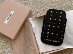 な*な様 ロゴが目立つ◇miumiu◇ミュウミュウ iPhone12/12Pro