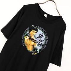 1561 アメリカ古着 ブルースリー プリント Tシャツ ブラック メキシコ製