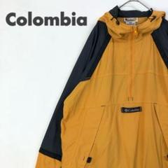 2903 コロンビア　ナイロンジャケット　マウンテン　ロゴ　ゆるだぼ　黄　2XL
