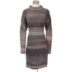 【美品】CHANEL シャネル ニットワンピース ネイビー系 11A 38 美品】CHANEL シャネル ニットワンピース ネイビー系 11A 38