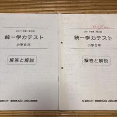 能開センター 小学5年 統一学力テスト 中学受験 計2回分 模試