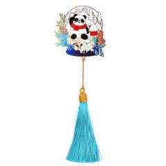 ❤️かわいい❤️ しおり白い パンダ金属製ブックマーク