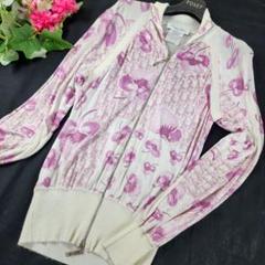 【美品】ディオール 上着 薄手 トロッター ジャケット 花柄 ジップアップ 美品】ディオール 上着 薄手 トロッター ジャケット 花柄 ジップ