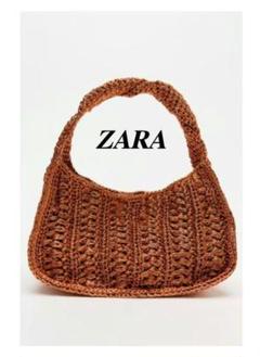 【新品】ZARA 編み込み バック オレンジ ミニバック 2way