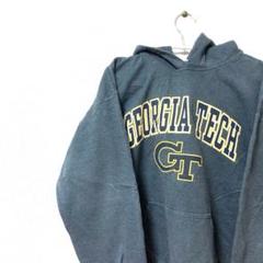 GEORGIA TECH 野球 GILDAN グレー　プルオーバーパーカー