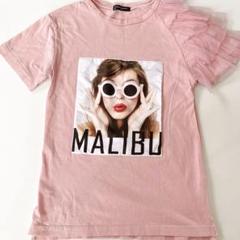 アーバンチェリー 女の子 トップス ワンピース ピンク 肩フリル 110cm