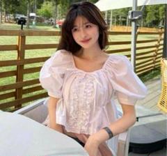 新品♡フリルブラウス　ブルー　Bibiy Bibiy. ビビィ BARBY FRILL BLOUSE フリルブラウス - メルカリ