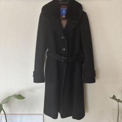 BLUELABEL CRESTBRIDGE ウール ロングコート 38 ブラック BLUE LABEL CRESTBRIDGE（ブルーレーベルクレストブリッジ）の