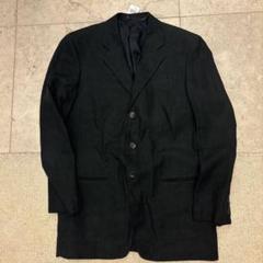 美品✨アルマーニコレツォーニ　テーラードジャケット　麻　ブラック　XL XXL相当!ARMANI COLLEZIONI アルマーニコレッツォーニ