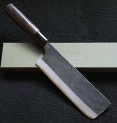青紙1号 黒打 牛刀包丁 210㎜ #1228 焼柄 月光作 青紙1号 黒打 牛刀包丁 210㎜ #1228 焼柄 月光作