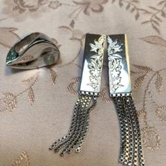 KENZOシルバー リングとフリンジピアスのセット KENZOシルバー リングとフリンジピアスのセット - メルカリ