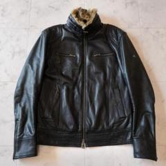 バーバリーブラックレーベル　ラムレザー　シングルライダース　Lサイズ 2025年最新】BURBERRY BLACK LABEL メンズ シングルライダースの