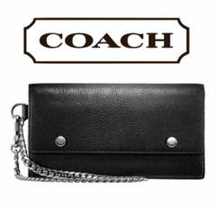 極美品✨COACH チェーンウォレット　シグネチャー　チャーム付き 楽天市場】コーチ 財布 二つ折り財布 レディース ミニ財布