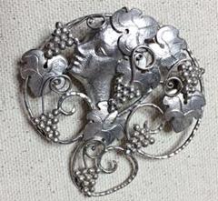 627a 刻印 SILVER カメオ 925 葡萄 ブローチ トップ