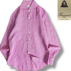 A16510 美品 近年モデル フィナモレ リネン100% シャツ ピンク 42 楽天市場】【SALE／返品・交換不可】フィナモレ Finamore