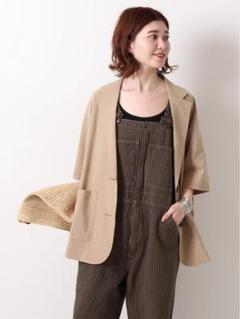Spick & Spanレーヨンリネンハーフスリーブジャケット新品未使用タグ付